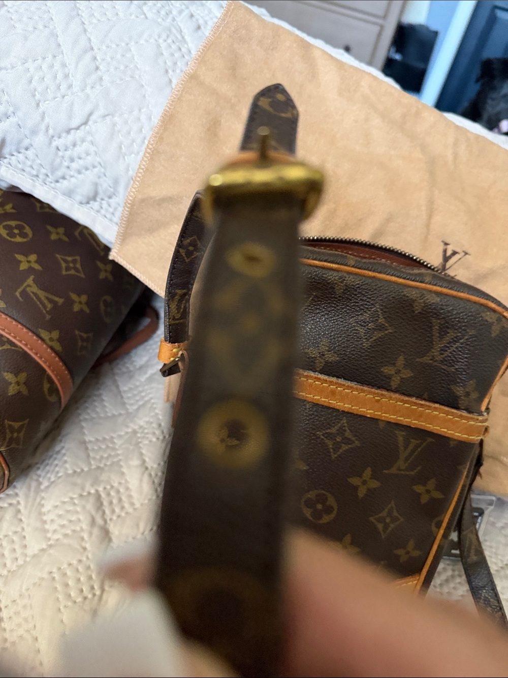 Louis Vuitton Monogram Crossbody in Brown and Tan - Picture 5 of 11